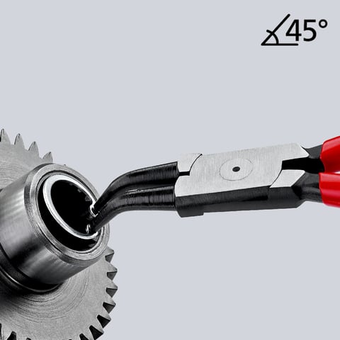 Circlip Pliers For internal circlips in bore holes 45° angled | KNIPEX