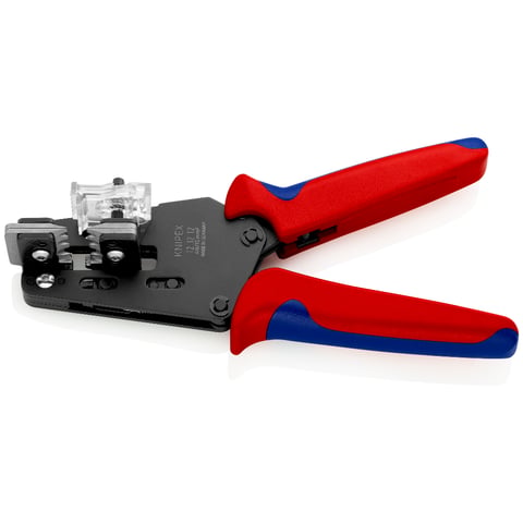 KNIPEX 12 12 06 precisie afstriptang met precisie geslepen messen met meer-componentengrepen gebruineerd 195 mm