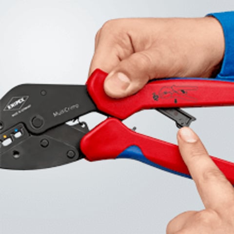 KNIPEX MultiCrimp® Crimping Pliers with changer magazine | 97 33 01