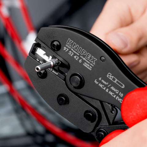 KNIPEX PreciForce® Crimpzange für MC4®-/MC4® Evo 2-Steckverbinder | 97 52 42 6