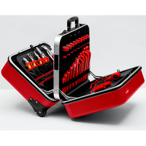 Werkzeugkoffer "BIG Twin Move RED" Elektro Kompetenz 42-teilig | 98 99 15