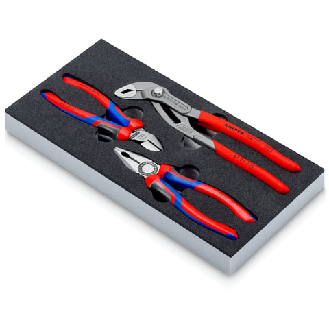 KNIPEX Zangen-Set "Bestseller" 3-teilig In Schaumstoffeinlage | 00 20 01 V26