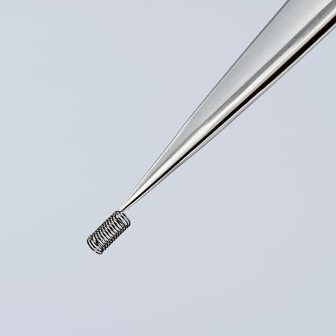 Knipex 92 02 54 SMD Precision Tweezers Angled Tips 120mm | Rapid Electronics