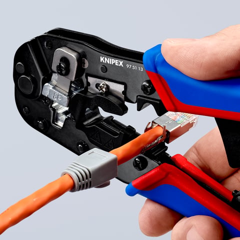 RJ45ウエスタンプラグ用圧着プライヤー | KNIPEX