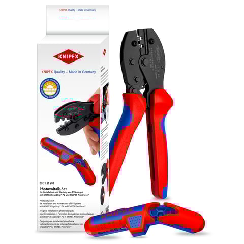 Photovoltaik-Installationsset Mit ErgoStrip® PV und KNIPEX PreciForce® | 00 31 31 V01 SB