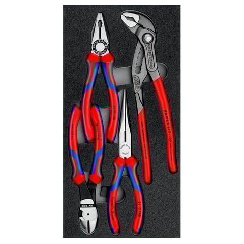 002001V15 プライヤーセット ウレタントレイ入り 1セット KNIPEX