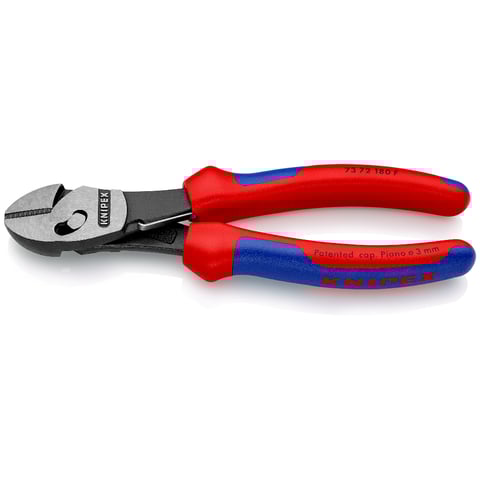 KNIPEX TwinForce® Hochleistungs-Seitenschneider Mit Öffnungsfeder | 73 72 180 F
