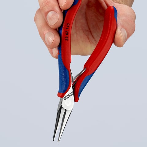 Pinza Speciale Per Elettronica KNIPEX 35 62 145 SB – Becchi Lisci Mezzotondi, 145 Mm