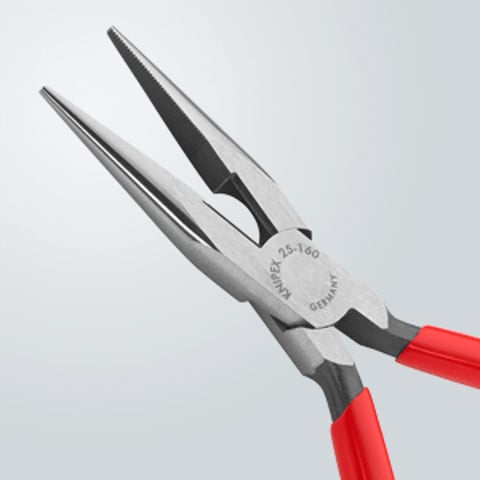 Pinza per meccanica - con becchi mezzotondi con tronchese (pinza per radiotecnici) | 25 01 160
