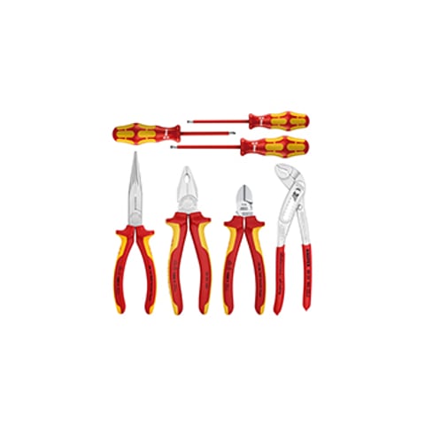 Estuche de herramientas "RED" Electro Set 2 7 piezas | 00 21 15