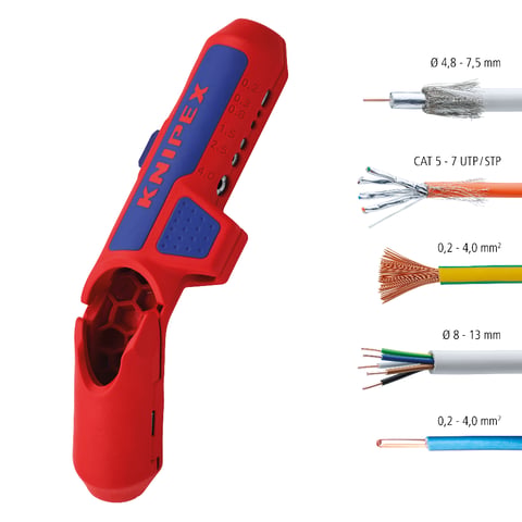 KNIPEX ErgoStrip® 汎用ストリップツール 左利き用 | KNIPEX