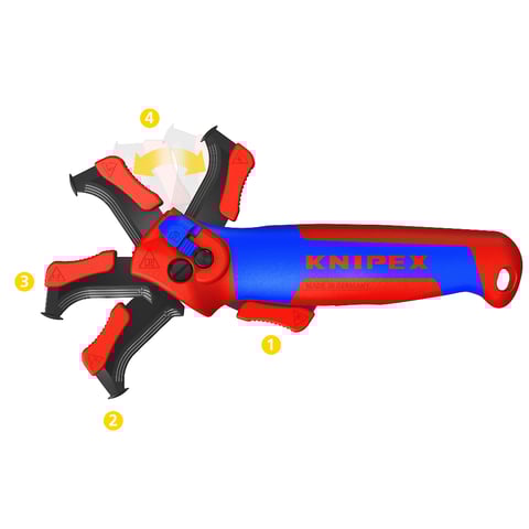 ストリッピングナイフ ガイドシュー付き | KNIPEX