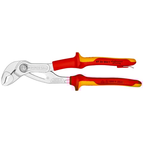 KNIPEX Cobra® VDE Hightech-Wasserpumpenzange, isoliert | 87 26 250 T