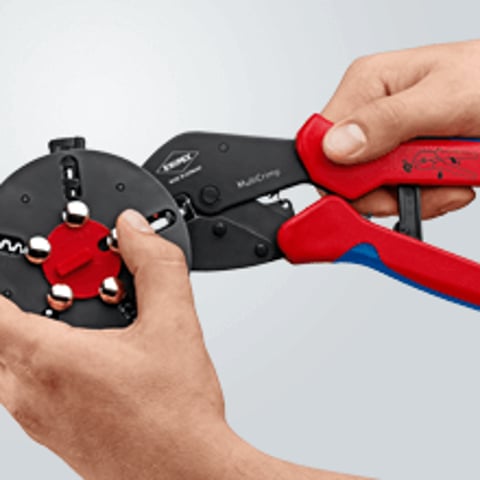 KNIPEX MultiCrimp® Crimping Pliers with changer magazine | 97 33 01