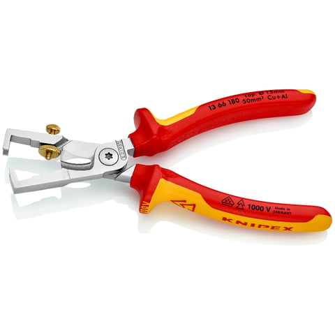 KNIPEX StriX® Insulation strippers with cable shears | 13 66 180