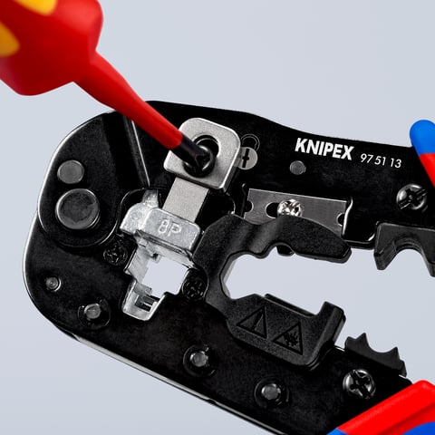 RJ45ウエスタンプラグ用圧着プライヤー | KNIPEX