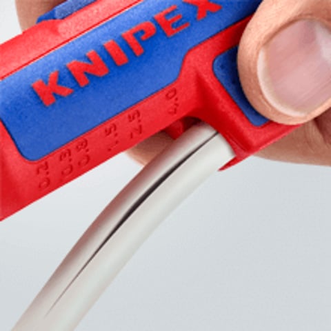 KNIPEX ErgoStrip® Utensile spelacavi universale Per destrimano | 16 95 01 SB