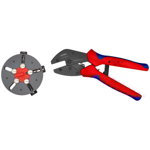 KNIPEX MultiCrimp® Crimping Pliers with changer magazine | 97 33 01