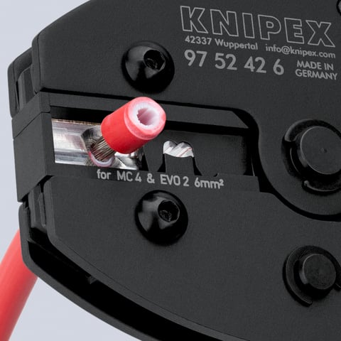 KNIPEX PreciForce® Crimpzange für MC4®-/MC4® Evo 2-Steckverbinder | 97 52 42 6
