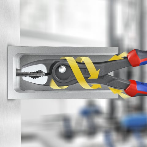 KNIPEX TwinGrip® Alicate de agarre frontal e lateral | 82 02 250
