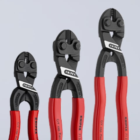 KNIPEX CoBolt® S Kompakt-Bolzenschneider Mit Schneidaussparung | 71 31 160