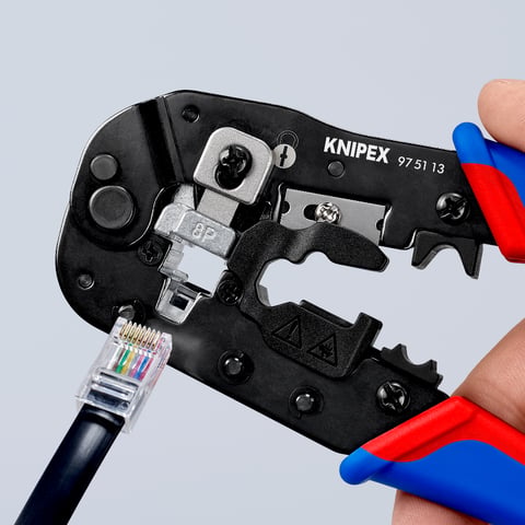 RJ45ウエスタンプラグ用圧着プライヤー | KNIPEX