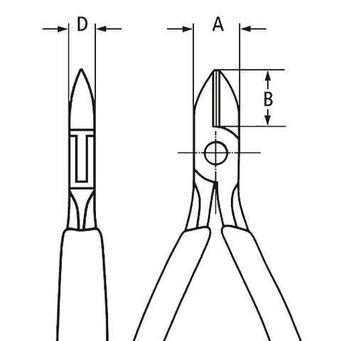 Electronics Diagonal Cutters ESD With box joint | 77 22 115 ESD