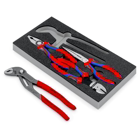 プライヤーセット スポンジ製マットにセット 4パーツ | KNIPEX