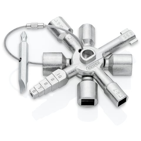 KNIPEX TwinKey® Schaltschrankschlüssel Der Standard Schaltschrankschlüssel | 00 11 01