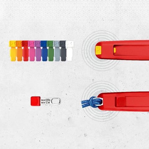 TetheredTool Clips + ColorCode Clips red, 3 pieces each | KNIPEX