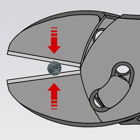 KNIPEX TwinForce® Vysoce výkonné kleště na štípání drátu | 73 71 180