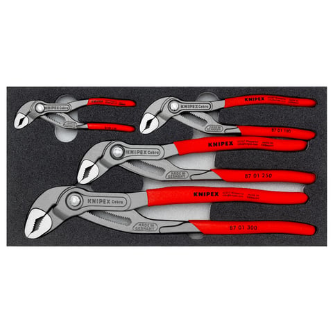 KNIPEX Cobra®-Set 4-teilig In Schaumstoffeinlage | 00 20 01 V23