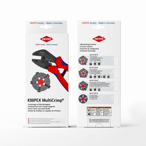 プリンスCDセット 23組 KNIPEX MultiCrimp® Değiştirilebilir magazinli sıkma pensesi | KNIPEX