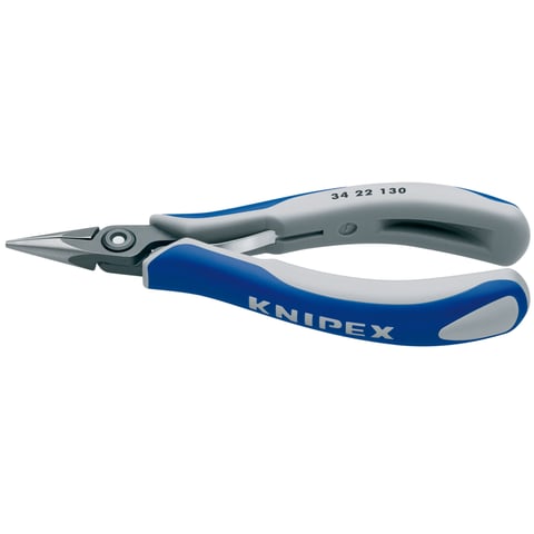 KNIPEX Präzisions-Elektronik-Greifzange mit Mehrkomponenten-Hüllen 130 mm, 34 22 130