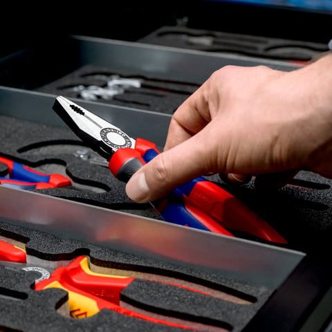 KNIPEX Zangen-Set "VDE Chrom II" 4-teilig In Schaumstoffeinlage | 00 20 01 V21