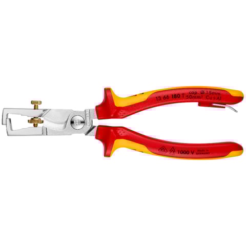 KNIPEX StriX® Abisolierzangen mit Kabelschere | 13 66 180 T