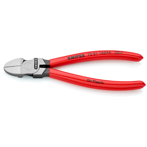 Knipex 77 42 130 Electronics Diagonal Cutters - 5.12 Inch, Pointed Head, No Bevel