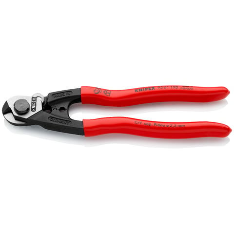 KNIPEX Gereedschap - Draadkabelsnijders, multi-component (9562160), 6-inch, w/Lock en veer