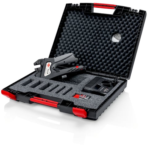 KNIPEX eCrimp Elektromechanische Crimp-Systemzange Für auswechselbare Crimpeinsätze | 97 43 E