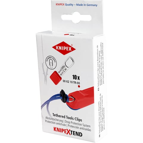 TetheredTool Clips red (10 pieces) | KNIPEX