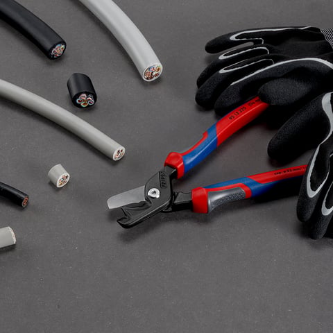 KNIPEX StepCut® XL Foarfeci pentru cablu cu tăiere în pași | KNIPEX