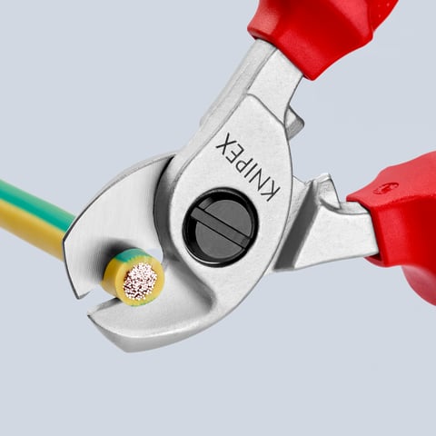Cable Shears With opening spring | KNIPEX