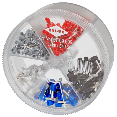 Assortment Boxes With 450 insulated wire ferrules 5 x wire ferrule sets | 97 99 906