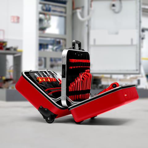 Werkzeugkoffer "BIG Twin Move RED" Elektro Kompetenz 42-teilig | 98 99 15