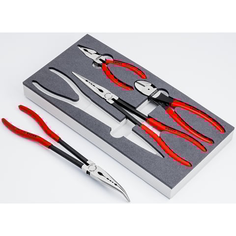 24本セット　7/77×5 9/77×14 6/02×5 Knipex Automotive Pliers Set In Foam Tray 4 Pieces 00 20 01 V16