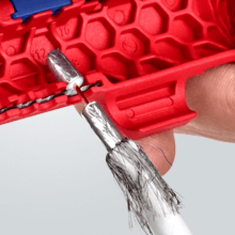KNIPEX ErgoStrip® Utensile spelacavi universale Per destrimano | 16 95 01 SB