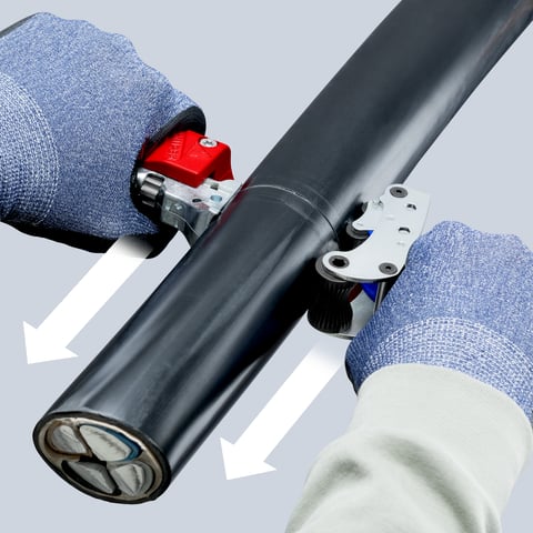 KNIPEX STX60 Für harte und zähe Kabelmäntel Ø 30 – 60 mm | 16 45 220