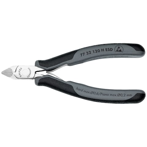 Electronics Diagonal Cutter with carbide cutting edges ESD | 77 32 120 H ESD