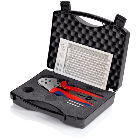 Four-Mandrel Crimping Pliers for turned contacts | KNIPEX